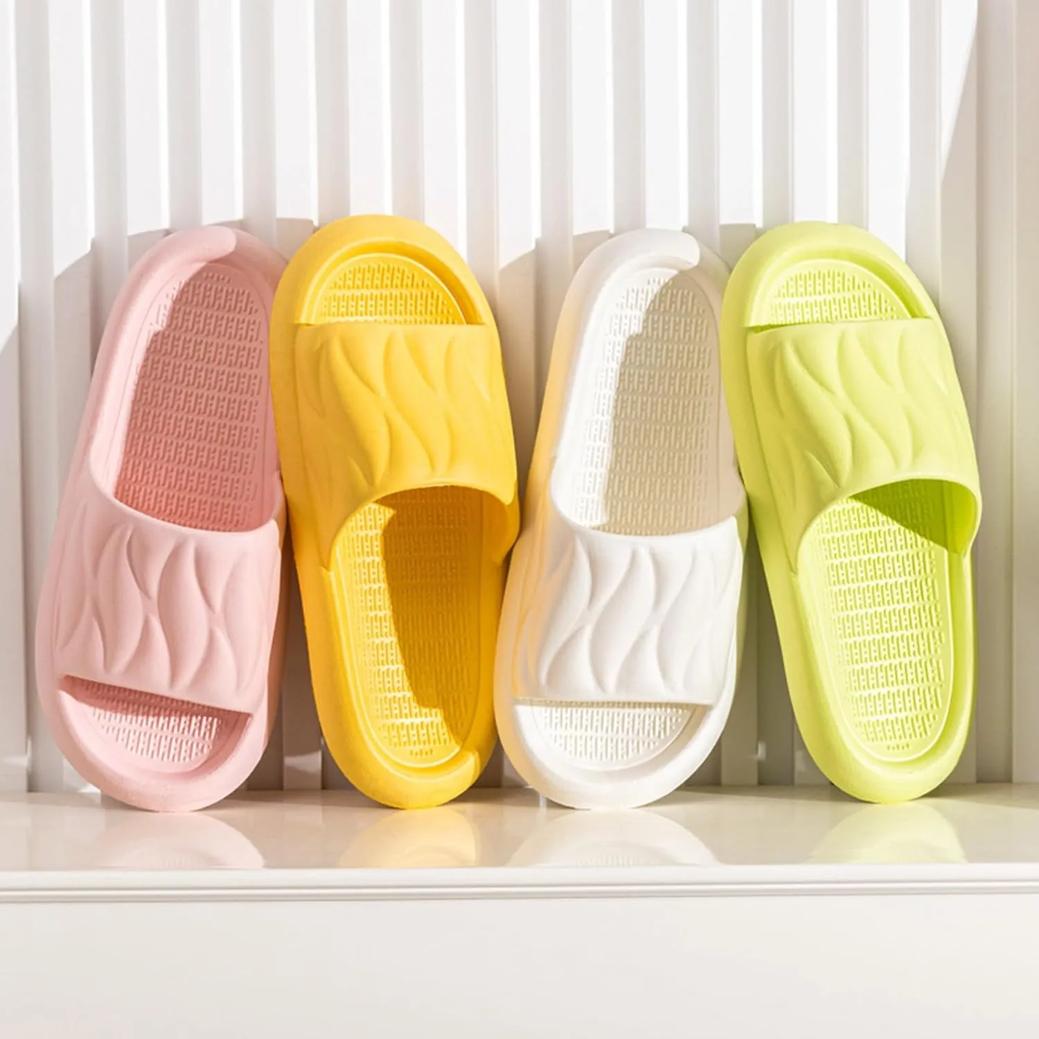 Shower Shoes for Women Open Toe Shower Shoes Bathroom Sandals Versatile Sandals Summer Slides Sandals for Women