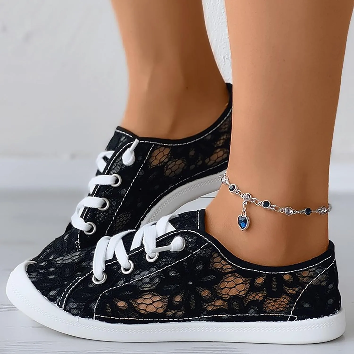 Slip Ladies Loafers for Women's Shoes Vulcanize Flat On Lace Women's Casual Shoes Casual Lace up Sneaker