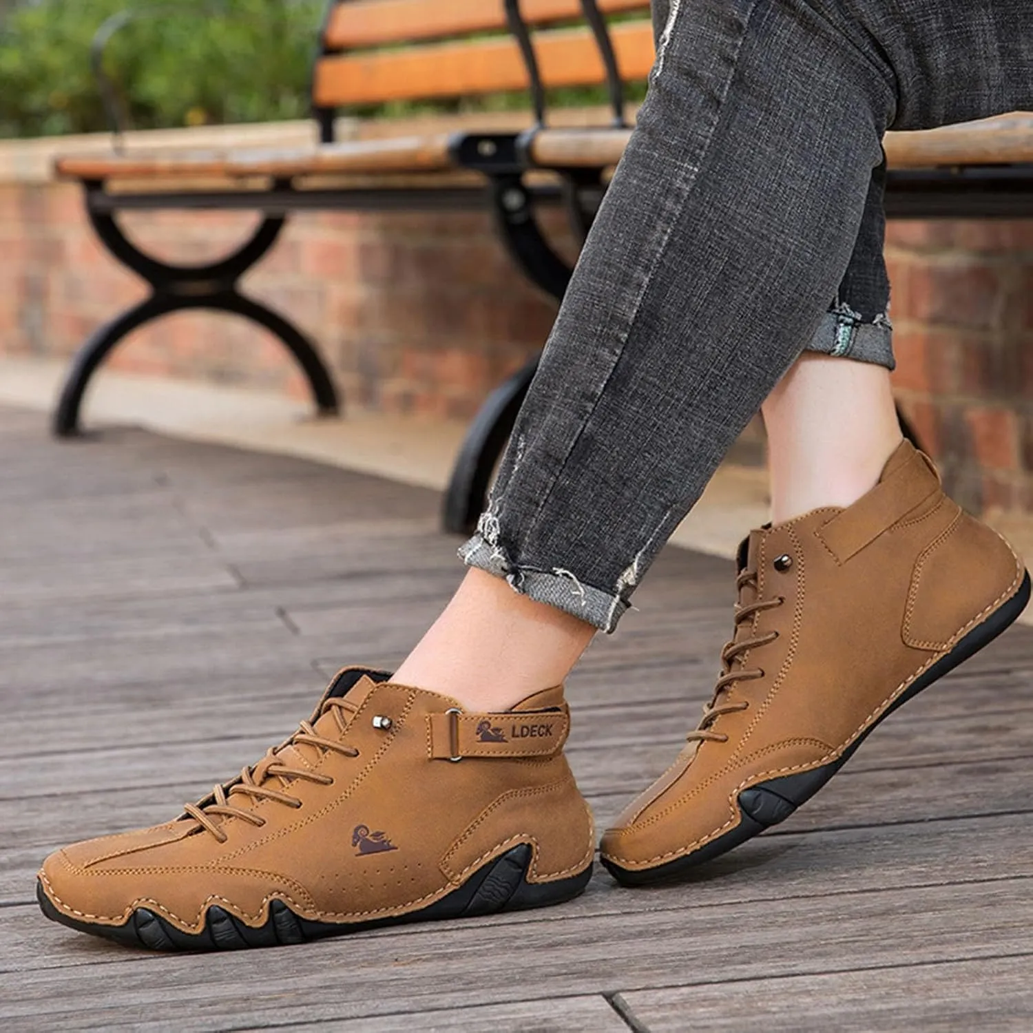 Sneakers for Men White Leather Sneakers Men's Casual Sneakers Mesh Breathable Walking Shoes Men's Dress Shoes