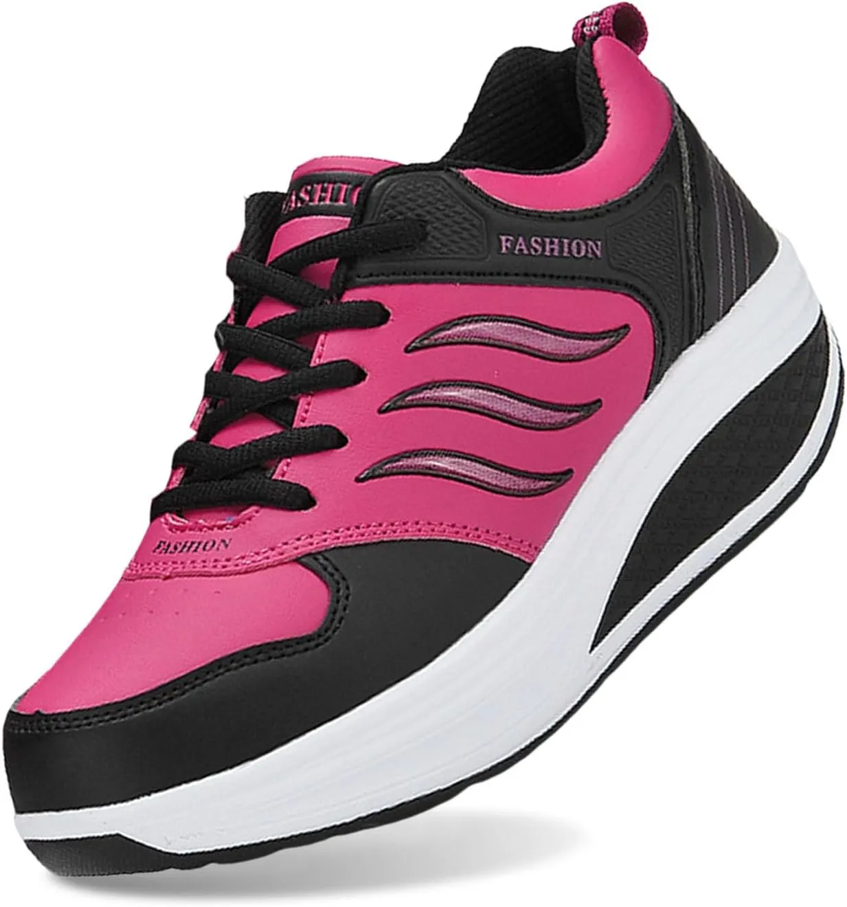 Sneakers Women New Korean Fashion Round Head Lace Up Casual Shoes Thick Bottom Running Crock Shoes