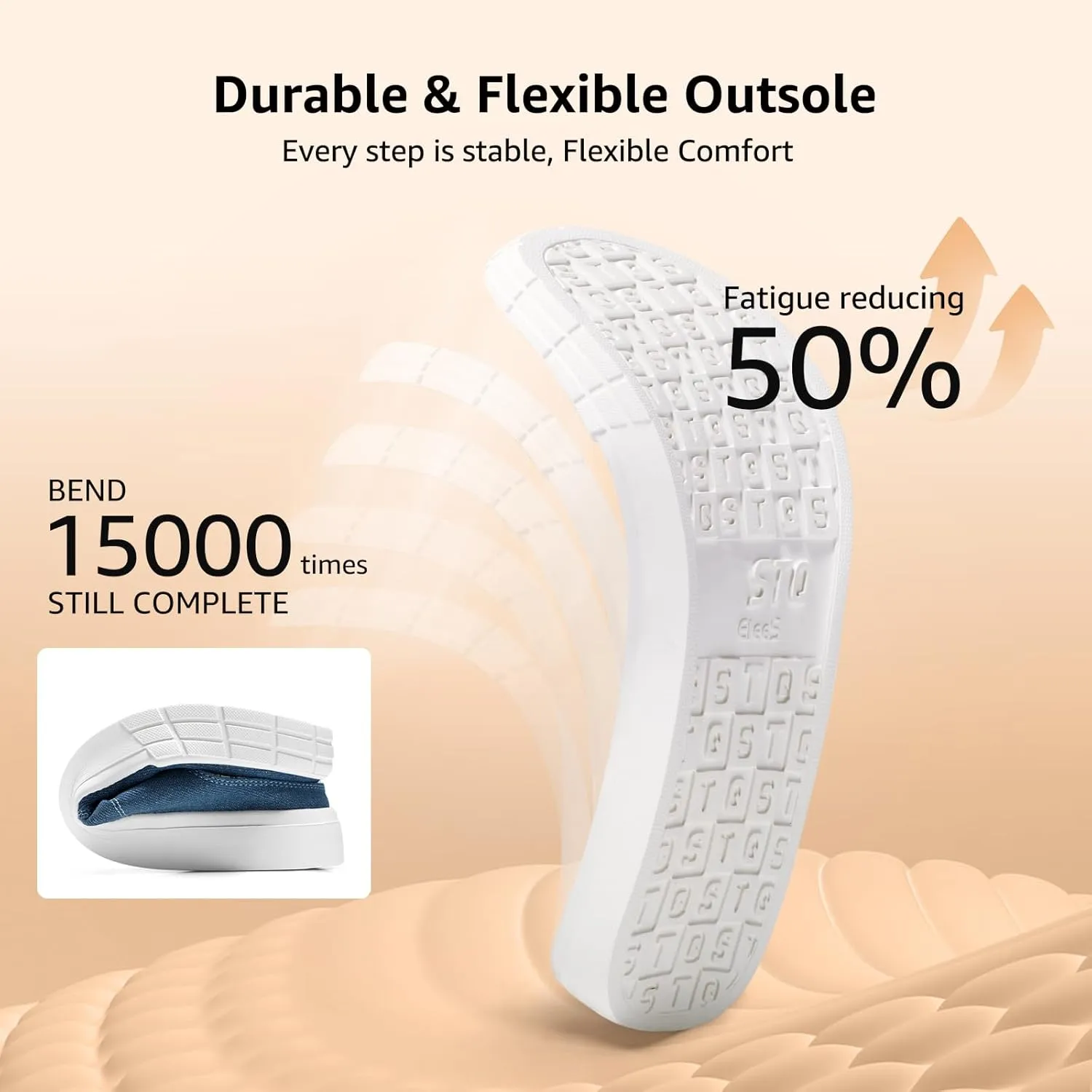 STQ Slip On Orthopedic Wide Shoes丨Lightweight Women Backless Casual Plantar Fasciitis Relief Mule Sneakers