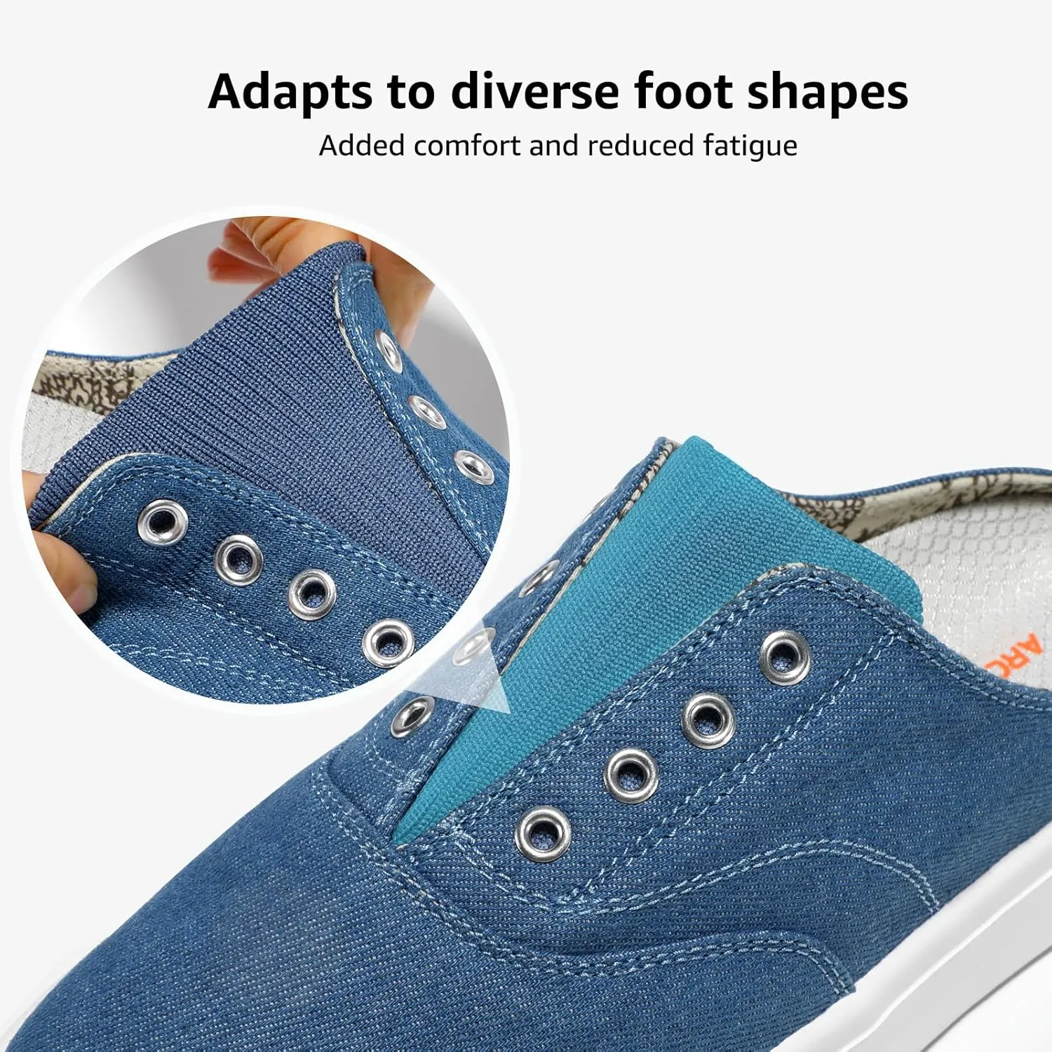 STQ Slip On Orthopedic Wide Shoes丨Lightweight Women Backless Casual Plantar Fasciitis Relief Mule Sneakers