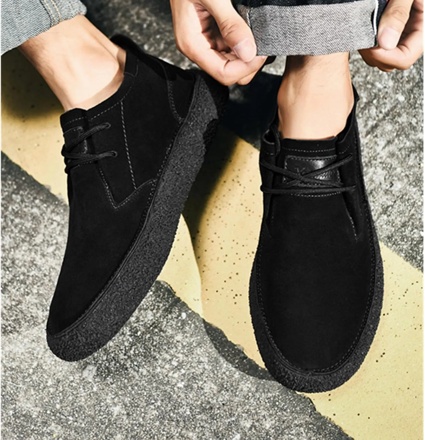 SywzX&xfybz Men's Penny Cow Suede Leather Loafers Moccasin Driving Shoes Casual Leather Shoes