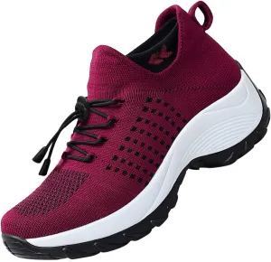 Tennis Shoes Womens Walking Sneakers for Women Black Loafers Women Closed Toe Indoor and Outdoor Christmas Tennis Shoes Comfortable Dressy Slip on