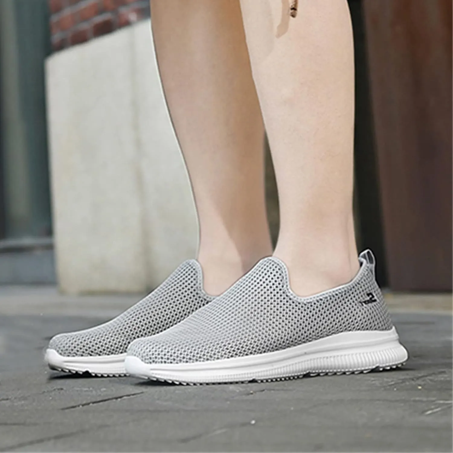 Tennis Walking Shoes Fashion Summer Men Mesh Breathable Flat Lightweight Comfortable Casual