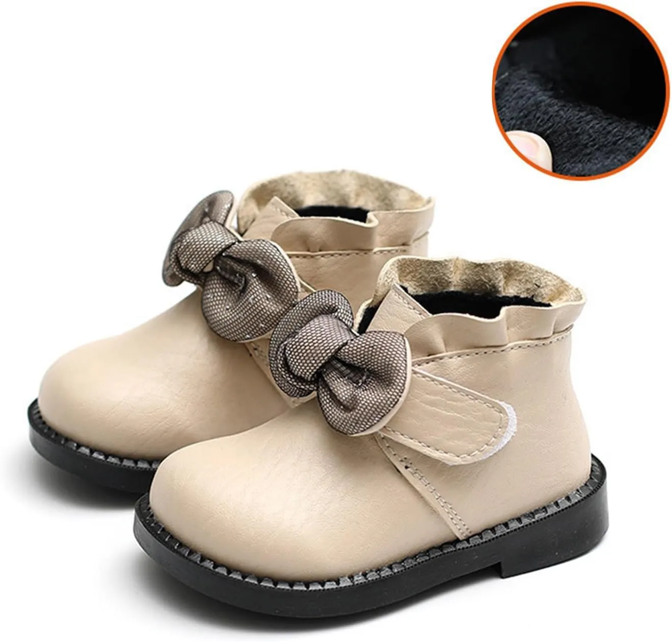Toddler Snow Boots Mid Calf Snow Boots Unisex Child Warm Bootie Winter Boot Anti-Slip Cold Weather Shoes Girls Boys