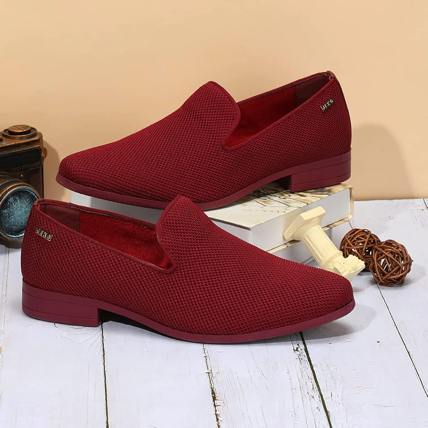 UUBARIS Mens Dress Loafers Tuxedo Suit Slip on Shoes