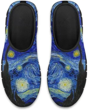 Walking Sneakers for Women Casual Slip On Shoes Black