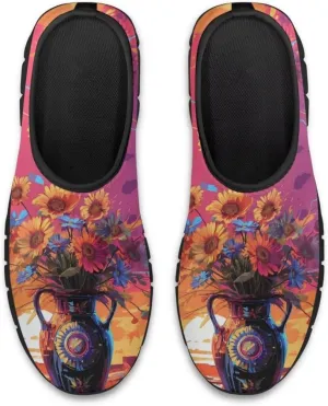Walking Sneakers for Women Casual Slip On Shoes Black