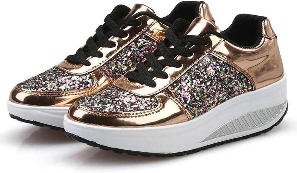 Wedge Sneakers for Women Dressy Size 10 Walking Shoes Women Slip On Dressy Womens Slip On Sneakers 8.5 Womens High Top Sneakers Black Pull On Sneakers Womens
