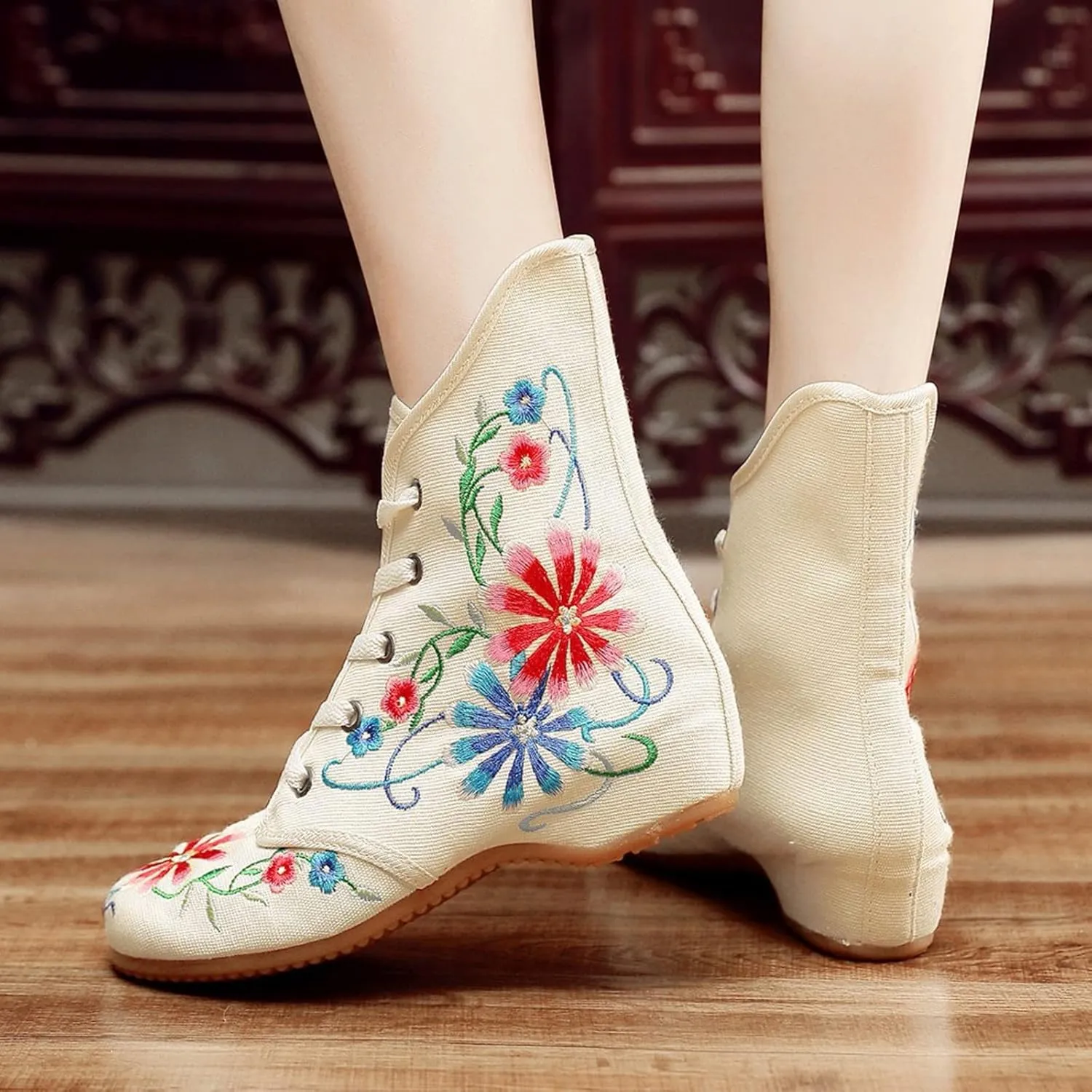 Wide Ankle Boots Ankle Side Zipper Low Heels Boot Women Women Mid Ankle Boots Ankle Leather Boots for Women Winter Fuzzy Ankle Boots for Women Low Heel Woman Ankle Boots with Laces