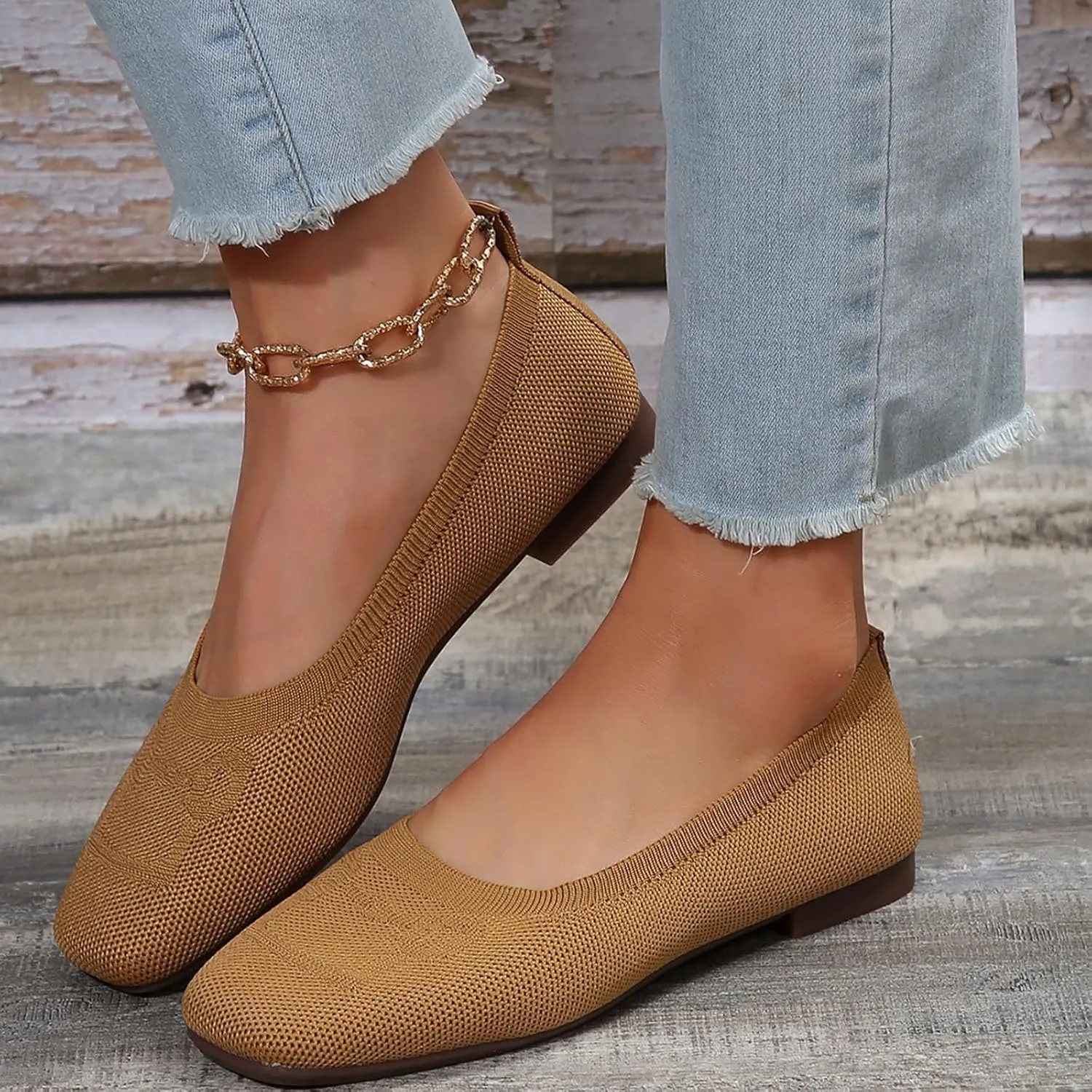 Wide Ballet Shoes for Women Width Foldable Knit Women with Arch Support Comfortable Shoes Comfortable Flip Flops