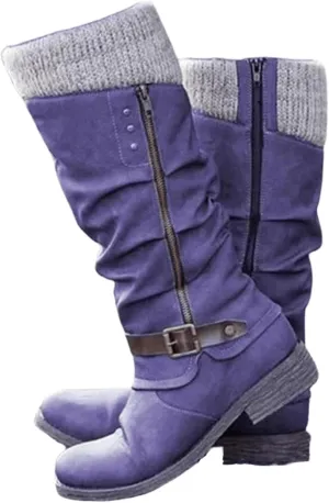 Winter Boots For Women 2022 Trendy Combat Boots Lace up Mid Calf Low Heel Chunky Platform Side Zipper Military Warm Boot