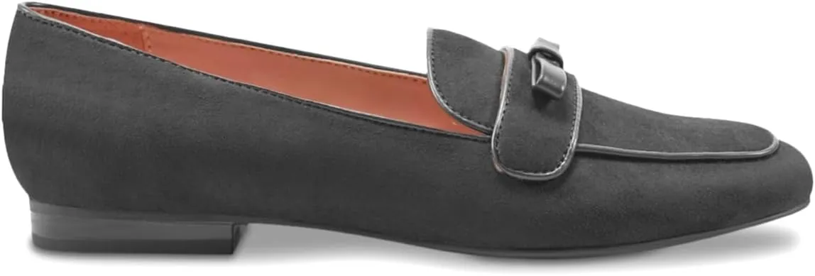 Women Bow Loafer Flats Suede Slip On Comfortable Flat Penny Loafers Closed Square Toe Two-Toned Flat Shoes Patchwork Office Ladies Work Loafers Dressy Casual Club Driver Flats Fall 4-11 M US