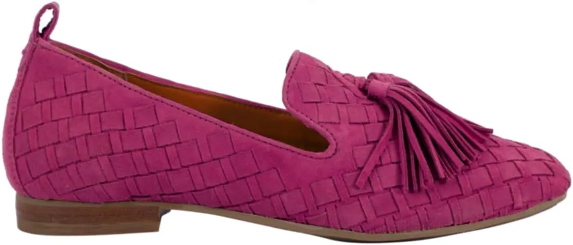 Women Tassel Loafer Flats Suede Square Closed Toe Braided Penny Loafers Slip On Fringe Flat Loafers Knitted Comfortable Flat Heel Woven Loafer Office Work Daily Club Driver Flats 4-11 M US