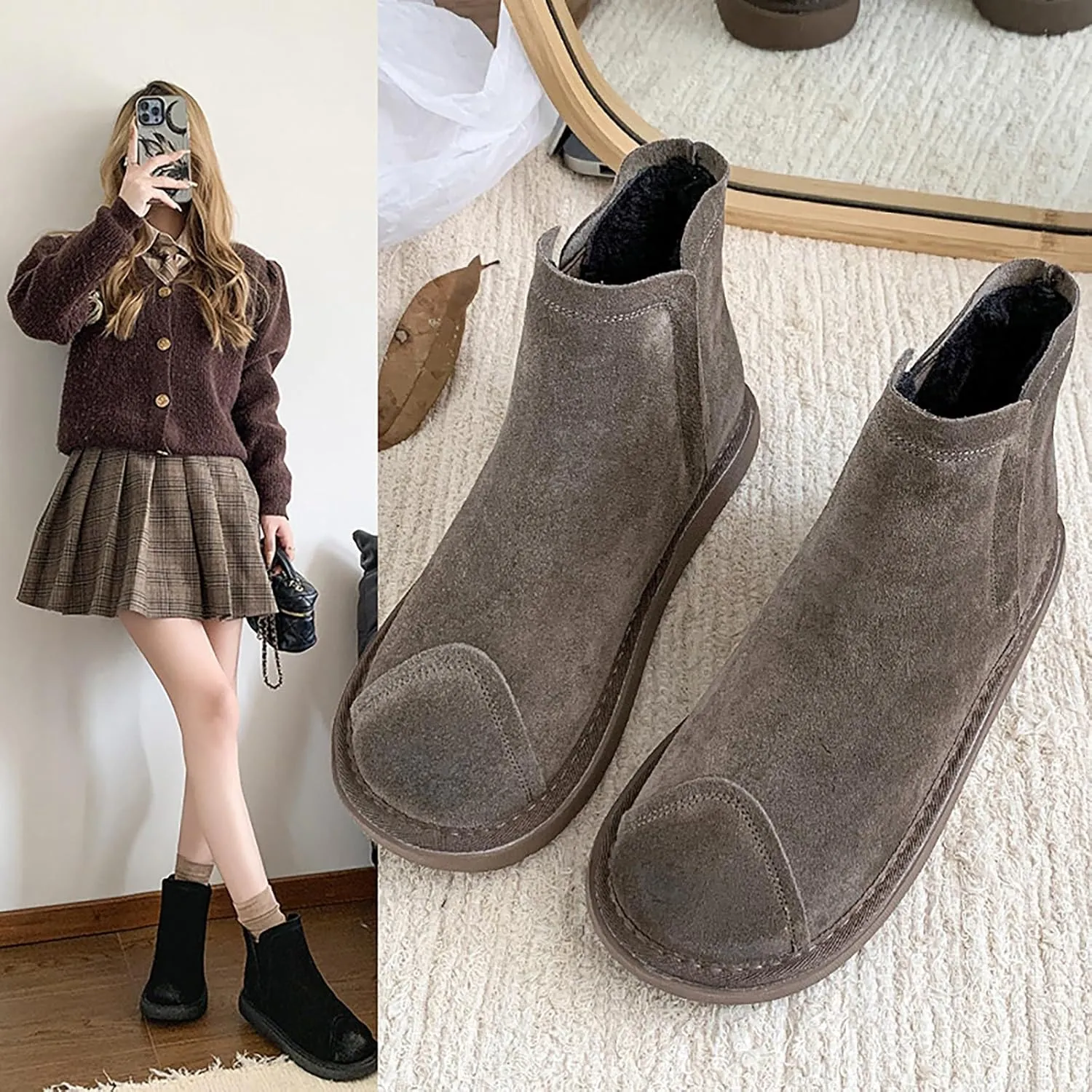 Womens Black Ankle Boots Wide Boots Black Booties for Women Chunky Heel Low Heels for Women Womens Ankle Boots with Heel Brown Women's Wide Width Ankle Booties