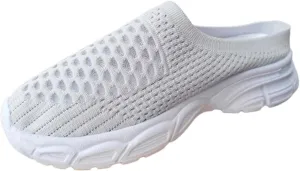 Womens Canvas Slip on Sneakers Walking Tennis Flat Dress Loafers Platform Wedge Mesh Shoes Embroidery Sneakers Casual Fashion