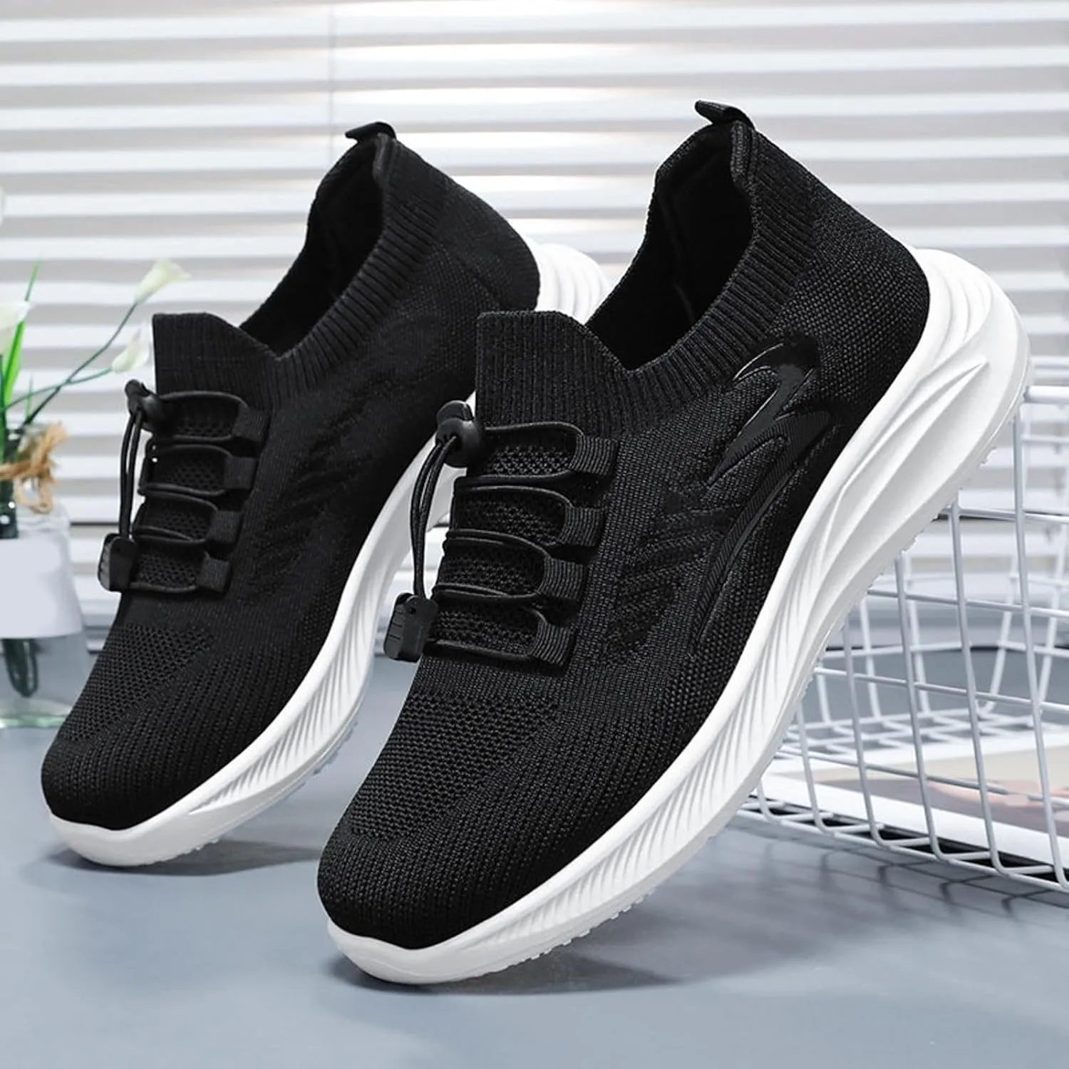Womens Canvas Slip on Sneakers Walking Tennis Flat Dress Loafers Platform Wedge Mesh Shoes Embroidery Sneakers Casual Slides