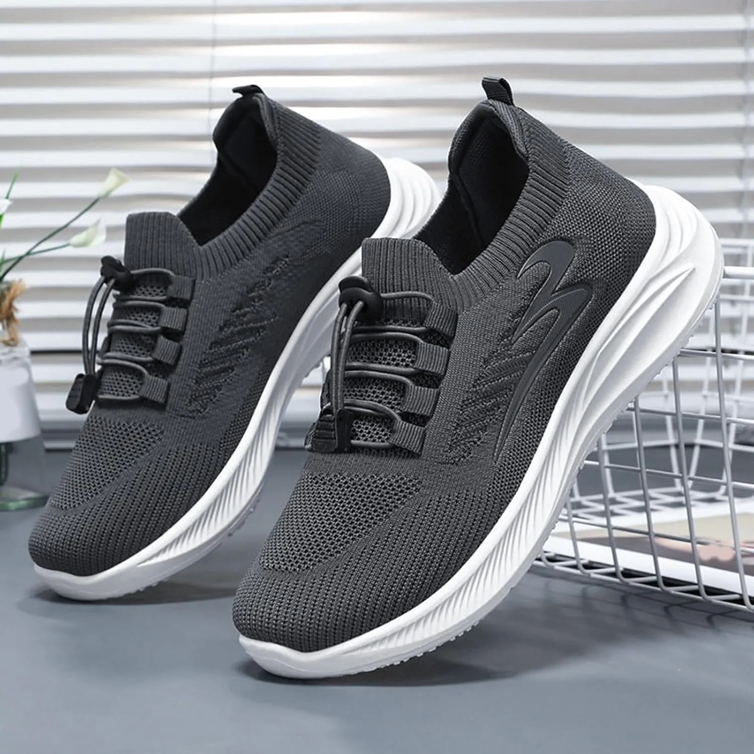 Womens Canvas Slip on Sneakers Walking Tennis Flat Dress Loafers Platform Wedge Mesh Shoes Embroidery Sneakers Casual Slides