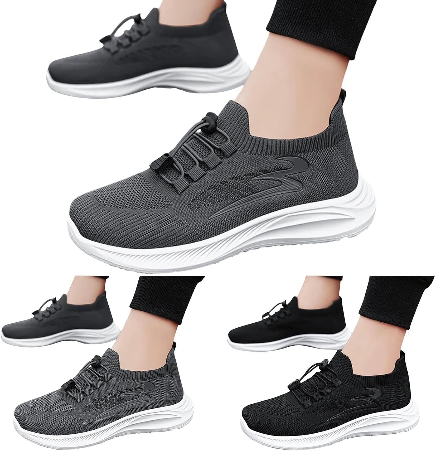 Womens Canvas Slip on Sneakers Walking Tennis Flat Dress Loafers Platform Wedge Mesh Shoes Embroidery Sneakers Casual Slides