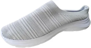 Womens Canvas Slip on Sneakers Walking Tennis Flat Dress Loafers Platform Wedge Mesh Shoes Embroidery Sneakers Casual T-Strap