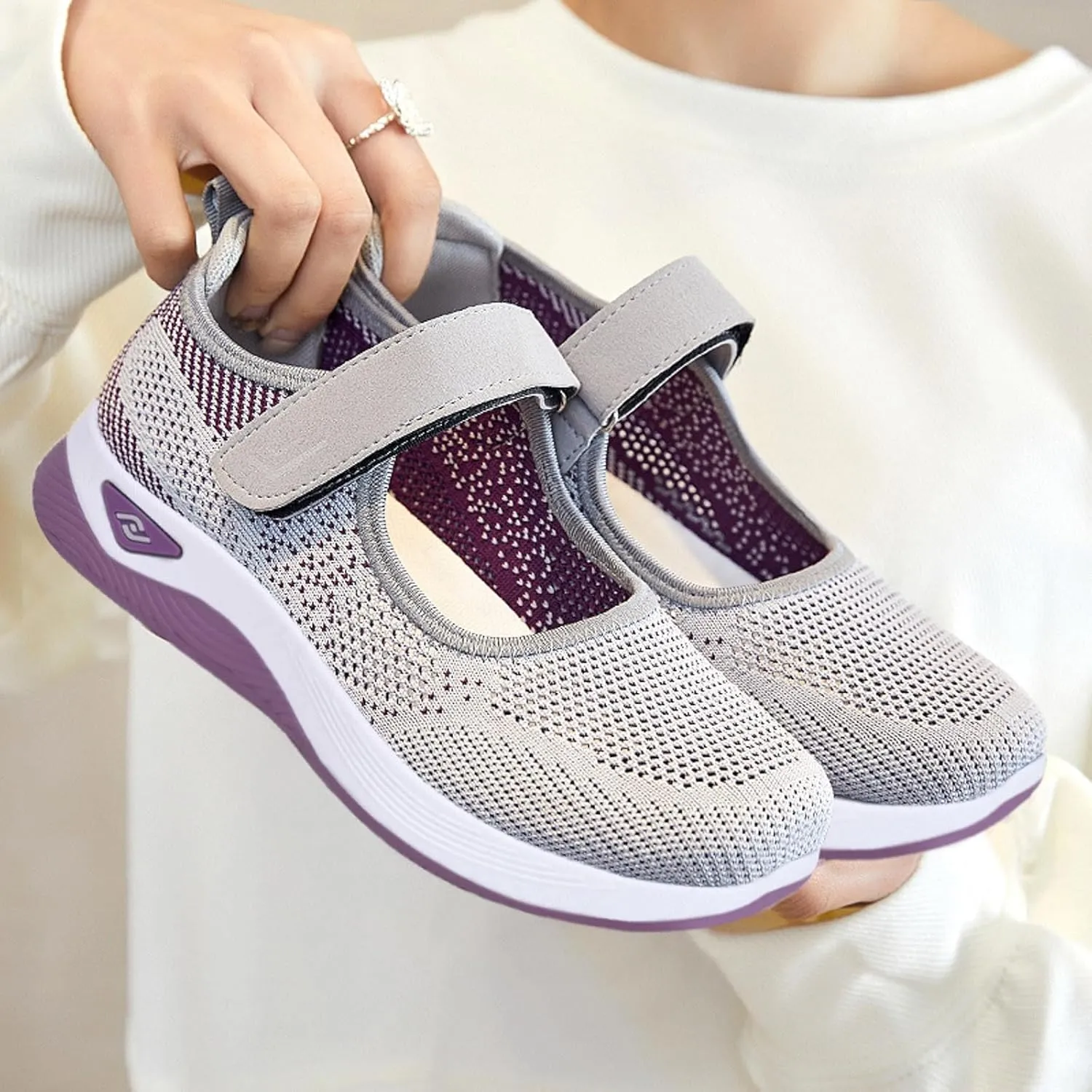 Womens Canvas Slip on Sneakers Walking Tennis Flat Dress Loafers Platform Wedge Mesh Shoes Embroidery Sneakers Casual