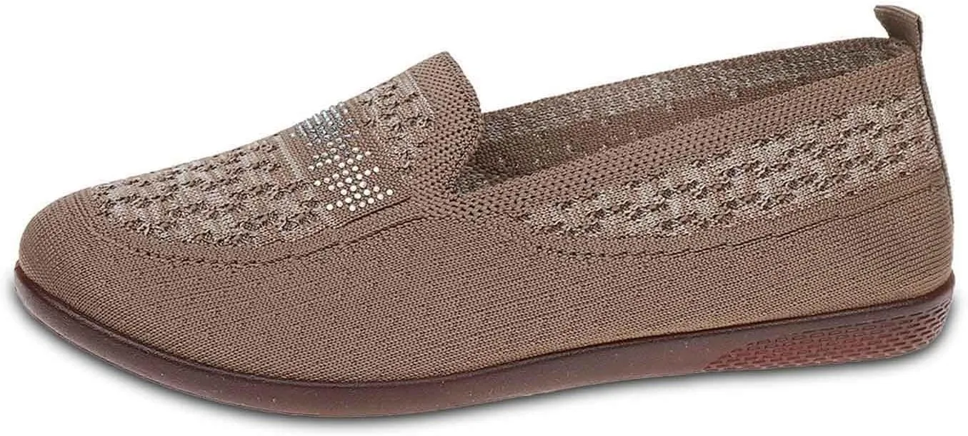 Women's Casual Slip On Shoes Breathable Comfortable Flat Loafers for Daily Wear with Semi Casual Dress Shoes for Men