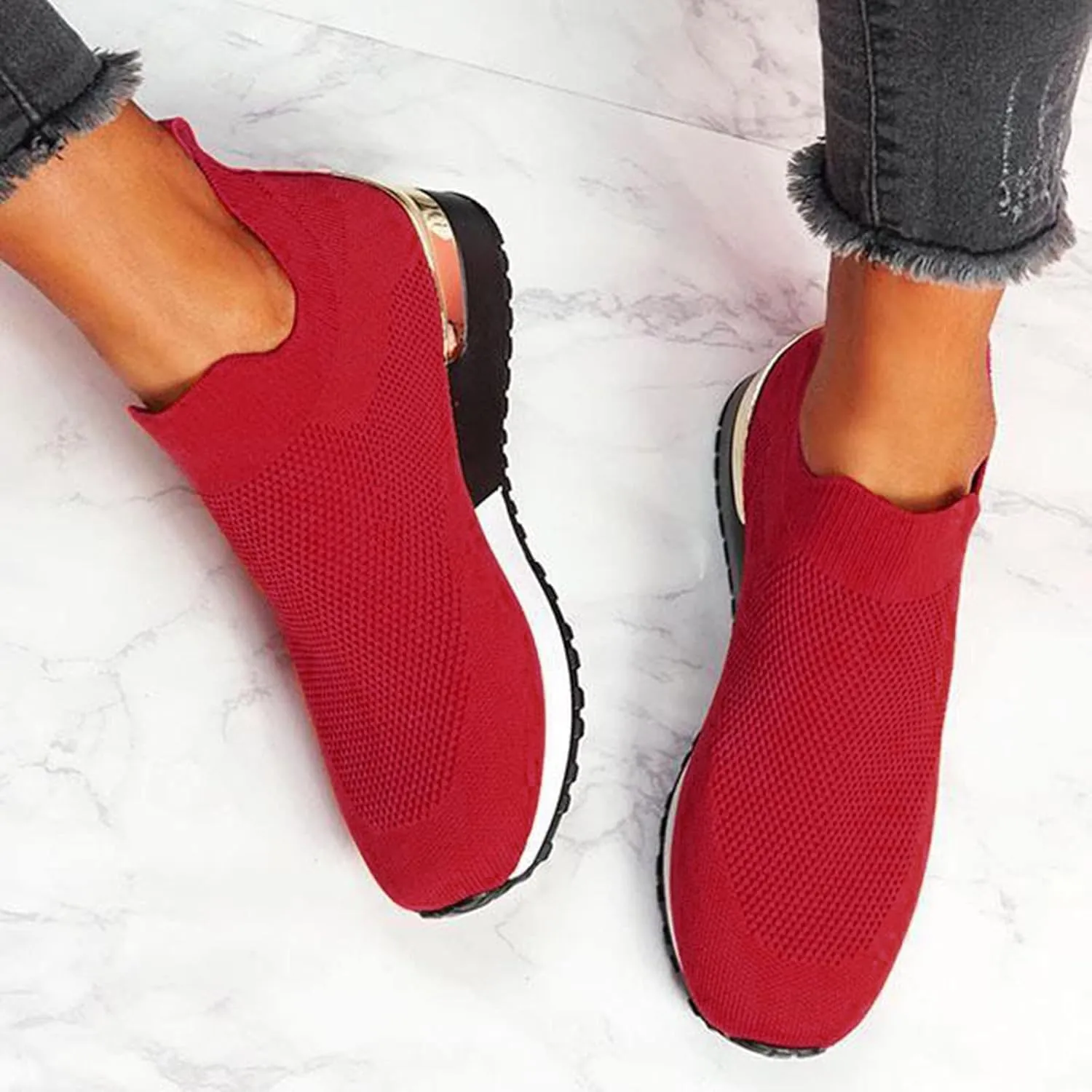 Womens Casual Sneakers Wide Feet Zapato Ortopedico para Mujer Diabetica Women Slip On Shoes Dressy Elder Women's Sneakers with Arch Support Slip On Womens Non Slip Work Shoes Wide Width