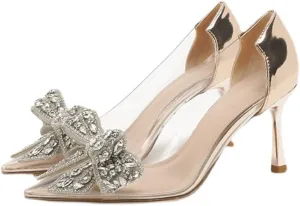 Women's Closed Pointed Toe High Heels Wedding Party Dress Pumps Shoes Stiletto High Heeled Sandals for Women