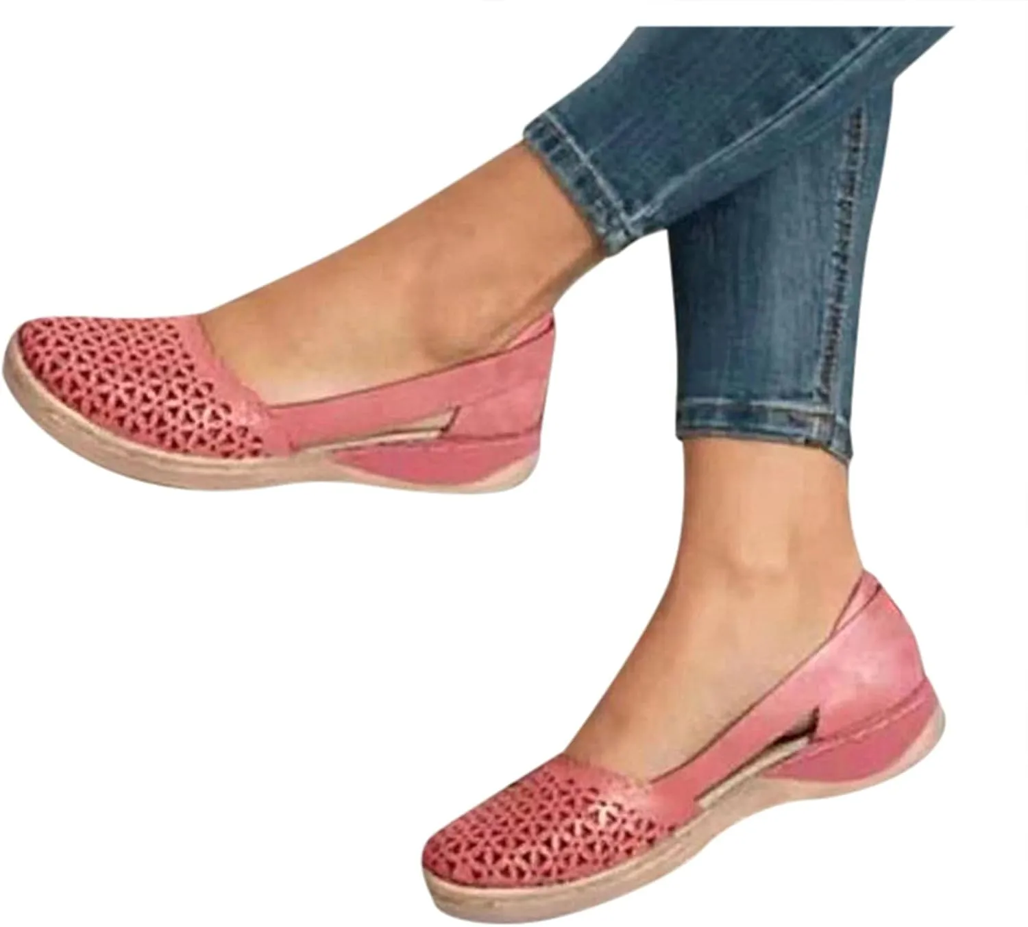 Women's Comfort Walking Boat Shoe Lightweight & Flexible All Season Shoes Cute Loafer Slip on Walking Driving Shoes