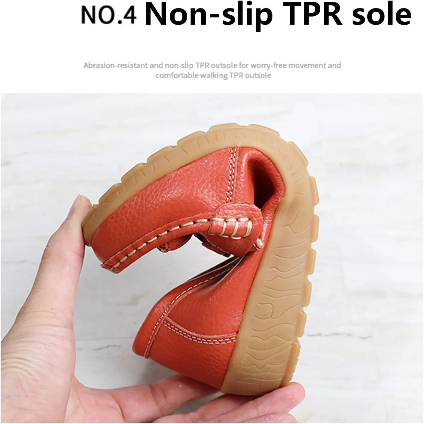 Womens Comfort Walking Flat Loafer Slip On Leather Loafer Comfortable Flat Shoes Outdoor Driving Womens Reefs Size 8