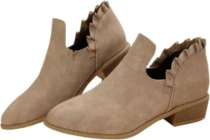 Womens Fall Booties Cow Print Boots for Women White Boots Ankle Ladies Low Heel Womens Booties and Ankle Boots Leather High Heel Ankle Boots for Women Sexy