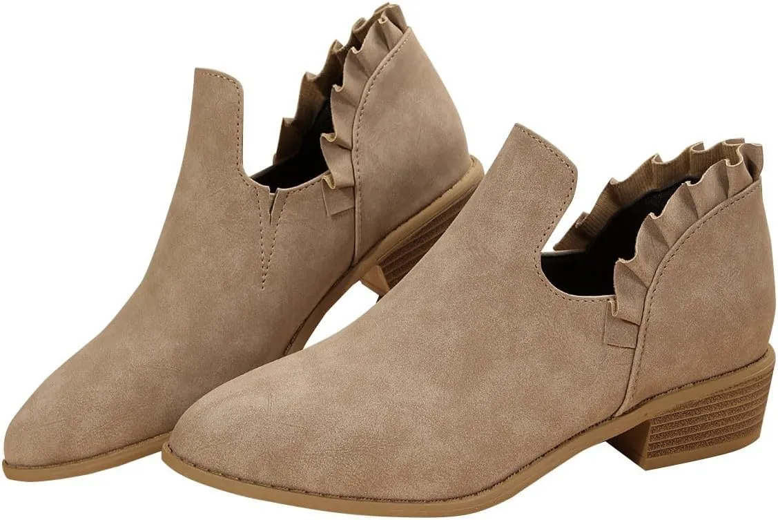 Womens Fall Booties Cow Print Boots for Women White Boots Ankle Ladies Low Heel Womens Booties and Ankle Boots Leather High Heel Ankle Boots for Women Sexy