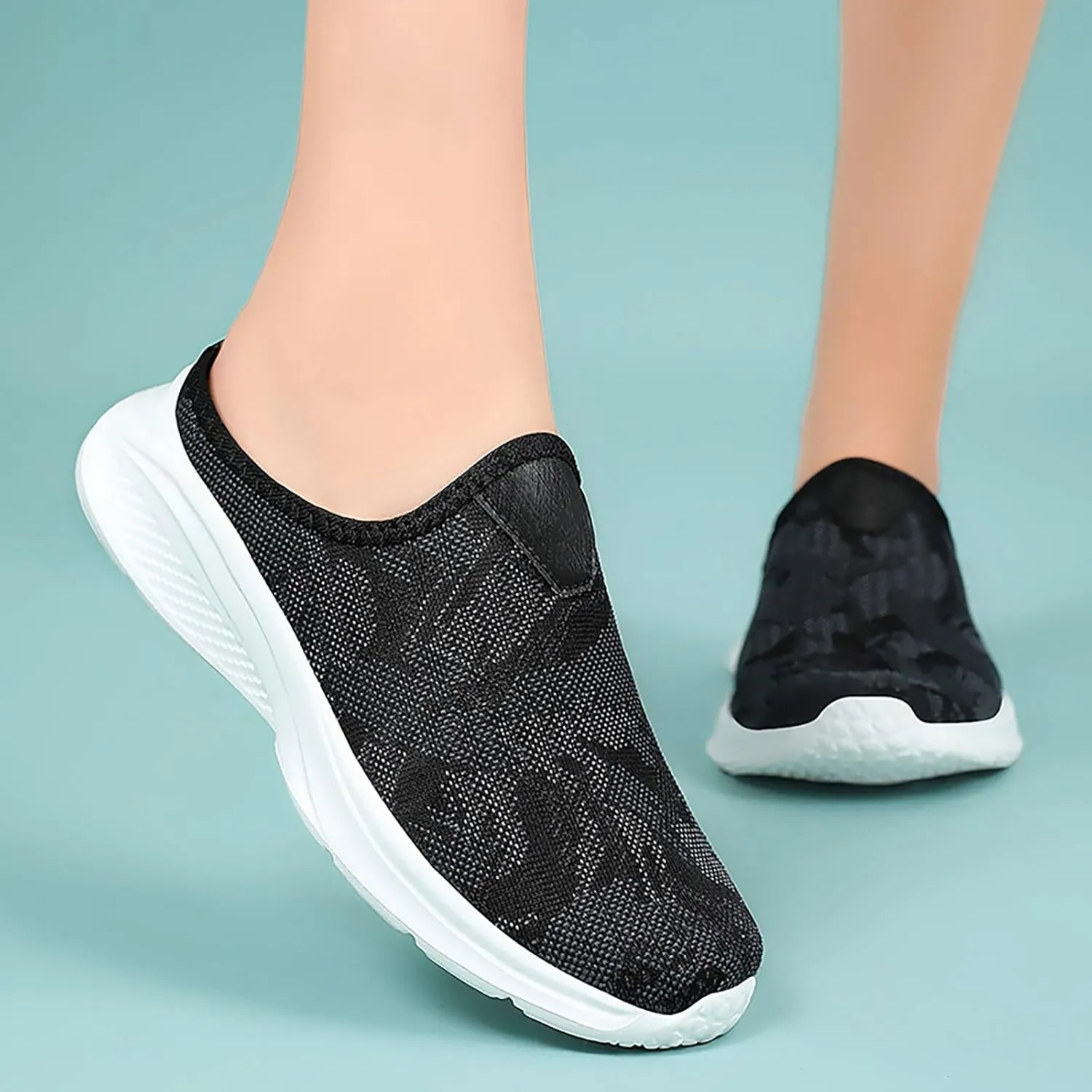 Women's Fashion Mesh Color Slippers Temperament Comfortable Shoes Hot Furry Slippers for Women