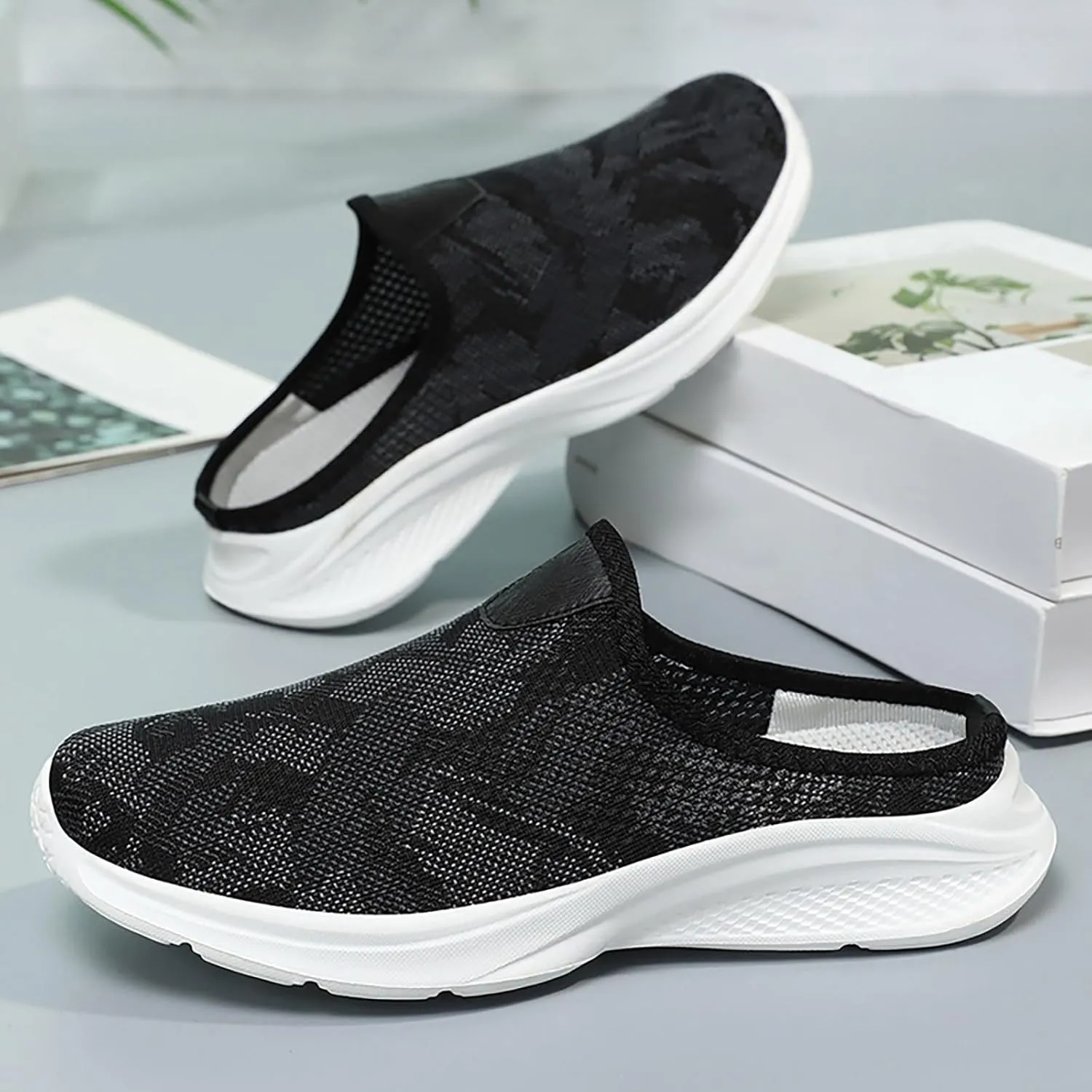 Women's Fashion Mesh Color Slippers Temperament Comfortable Shoes Hot Furry Slippers for Women
