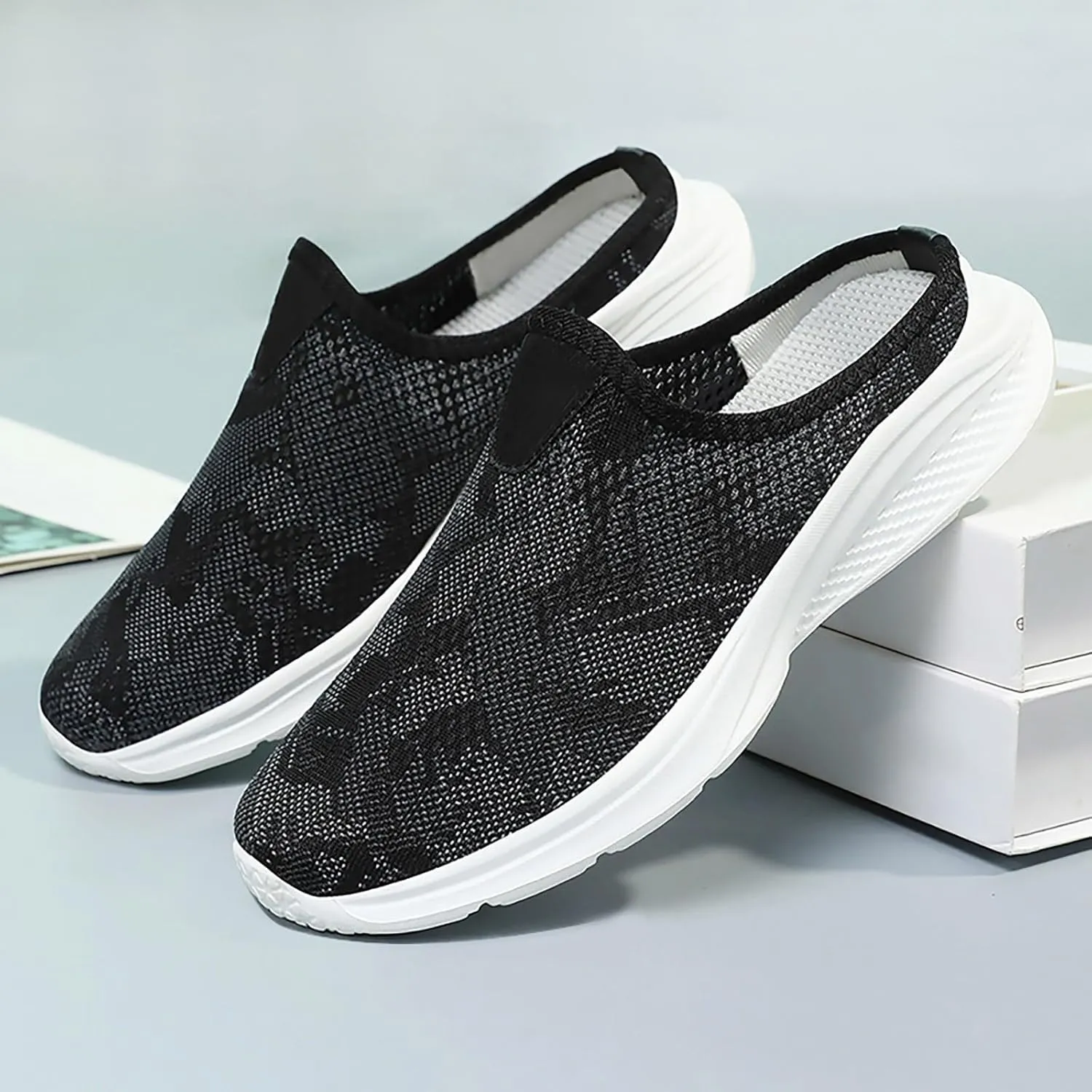 Women's Fashion Mesh Color Slippers Temperament Comfortable Shoes Hot Furry Slippers for Women