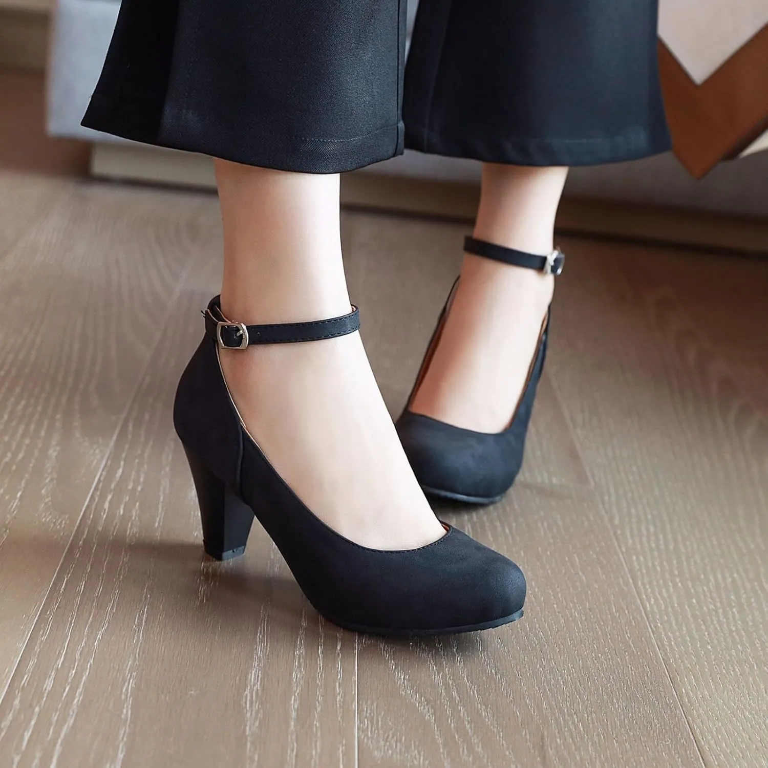 Women's High Heel Shoes Elegant Fixed Design for Wedding Party Comfortable Stiletto Heels with Ankle Strap Spring