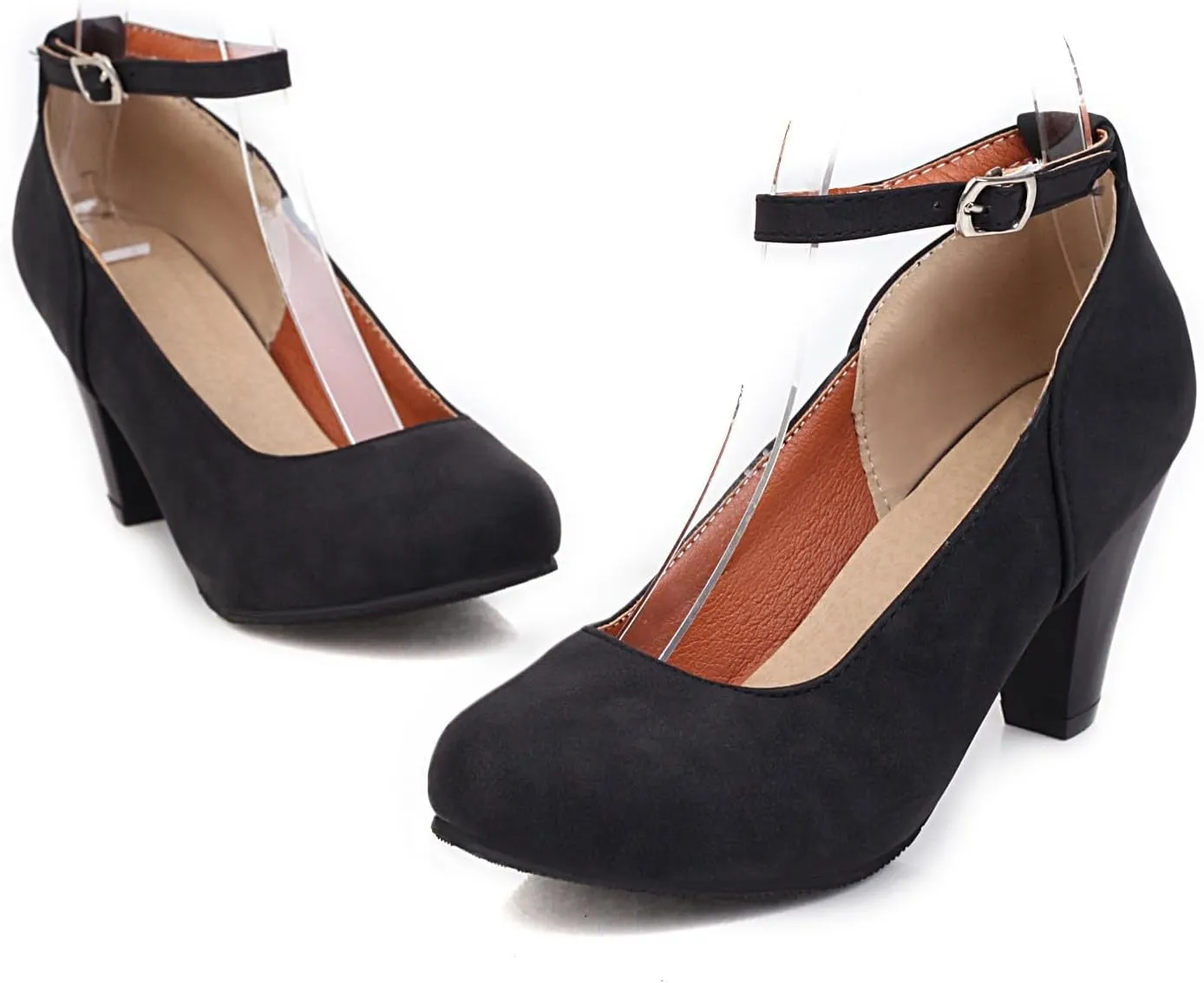 Women's High Heel Shoes Elegant Fixed Design for Wedding Party Comfortable Stiletto Heels with Ankle Strap Spring