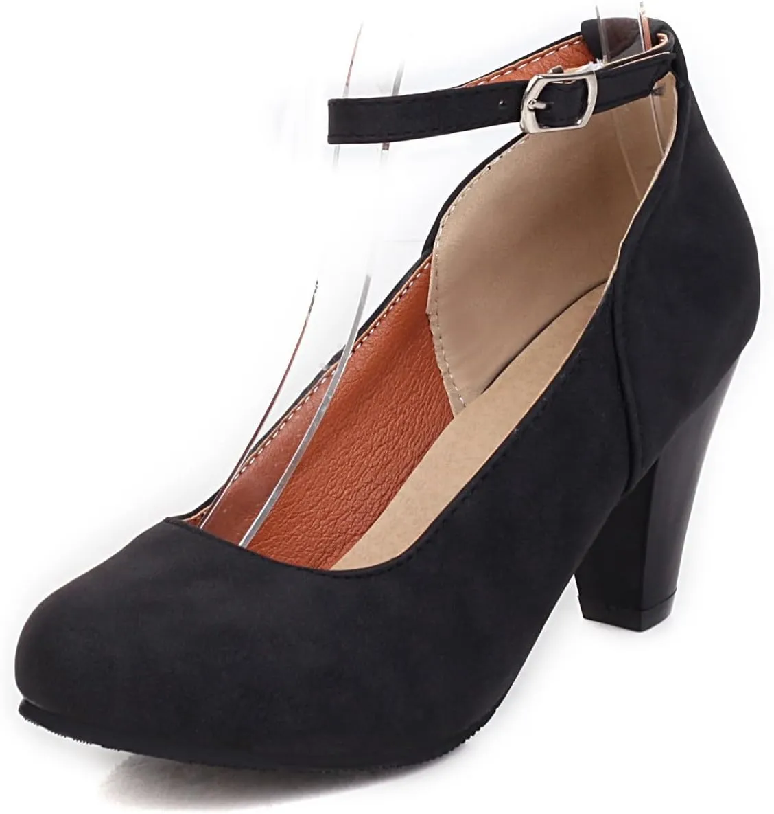 Women's High Heel Shoes Elegant Fixed Design for Wedding Party Comfortable Stiletto Heels with Ankle Strap Spring