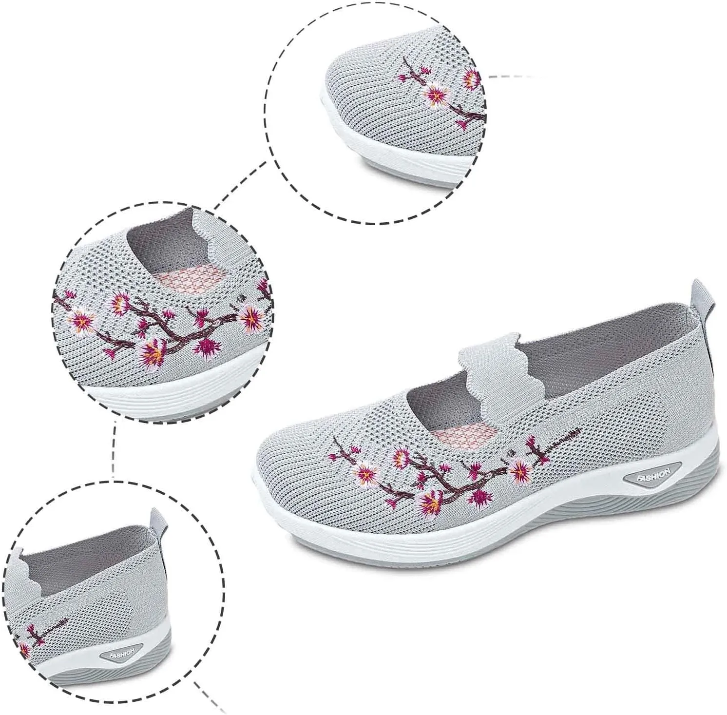 Women's Knitted Mesh Flat Loafers Slip-On Breathable Comfortable Low Top Sport Shoes Fashion Casual Basketball Shoes