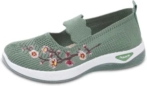 Women's Knitted Mesh Flat Loafers Slip-On Breathable Comfortable Low Top Sport Shoes Fashion Casual Basketball Shoes