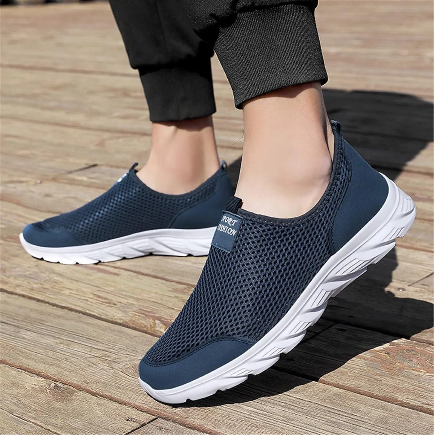 Women's Loafer Flat Slip On Sneakers Women Wide Width Mens Casual Shoes Women's Wide Loafers Loafers for Women Wide Platform Sneakers for Women Black