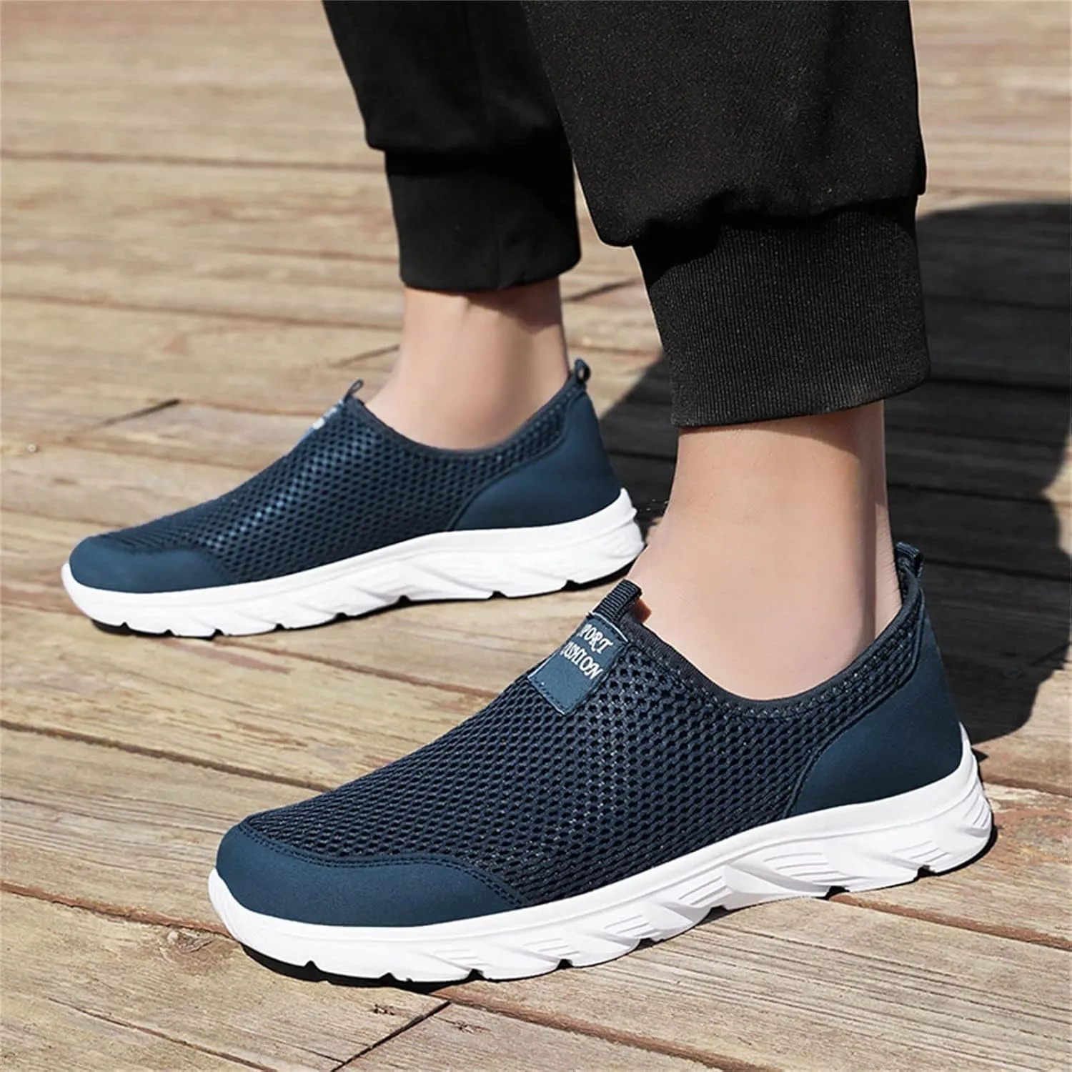 Women's Loafer Flat Slip On Sneakers Women Wide Width Mens Casual Shoes Women's Wide Loafers Loafers for Women Wide Platform Sneakers for Women Black