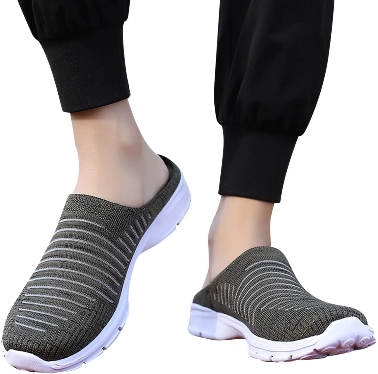 Women's Loafer Flat White Leather Sneakers for Women Hiking Shoes Women Round Toe Slip On Casual Mens Loafers Casual Slip On Black Sneakers for Women