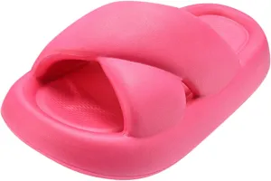 Women's Pillow Slippers Open Toe Shower Shoes Bathroom Sandals Quick Drying Shower Slippers Womens Slides
