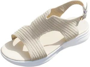 Women's Sandals Open Toe Design Thick Sole Pure Mesh Construction Summer Stylish Footwear Lace up Sandals for Women