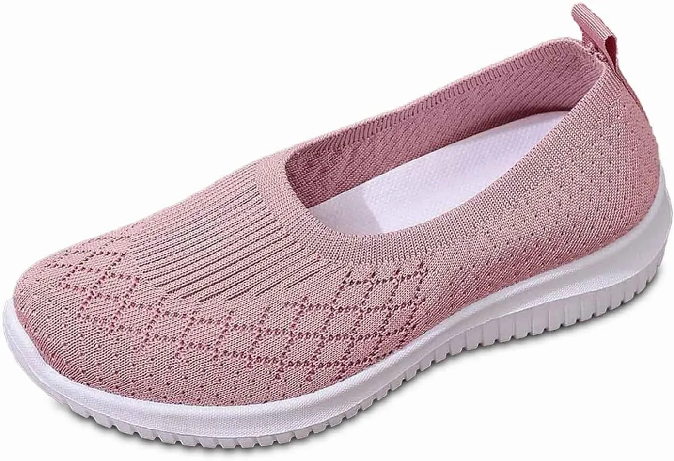 Women's Slip On Comfy Walking Shoes,Lightweight Breathe Mesh Orthotic Cushion Softsole Nursing Sneakers Flip Flops