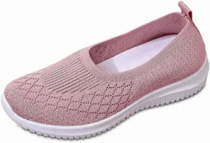 Women's Slip On Comfy Walking Shoes,Lightweight Breathe Mesh Orthotic Cushion Softsole Nursing Sneakers Flip Flops