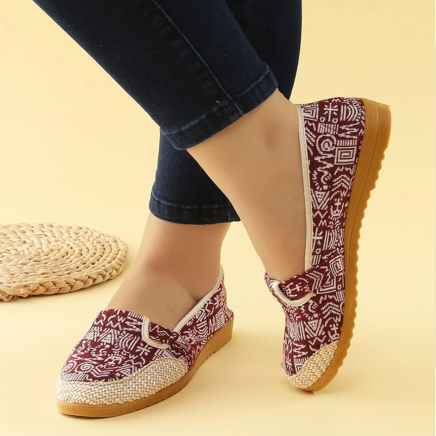 Womens Slip-On Loafers Casual Boat Loafers Shoes for Women Women's Comfort Penny Loafers with Arch Support