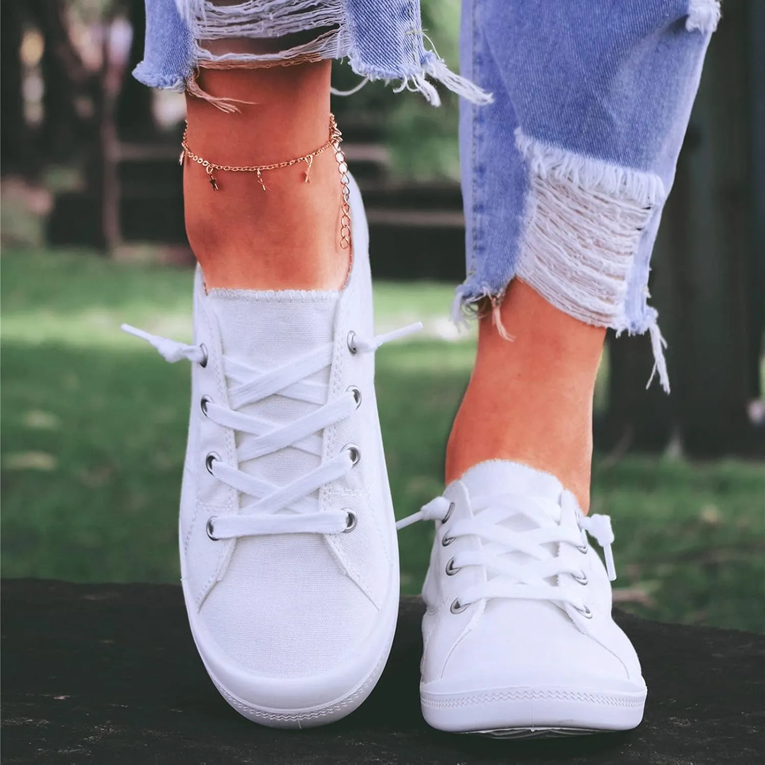 Womens Sneakers Size 11 Walking Zapatos para Mujer Comodos Casuales De CuñA Bajitos Cerrados Non Slip House Shoes for Women Elderly Womens White Sneakers Slip On Tenis OrtopéDicos para Mujer Blanco